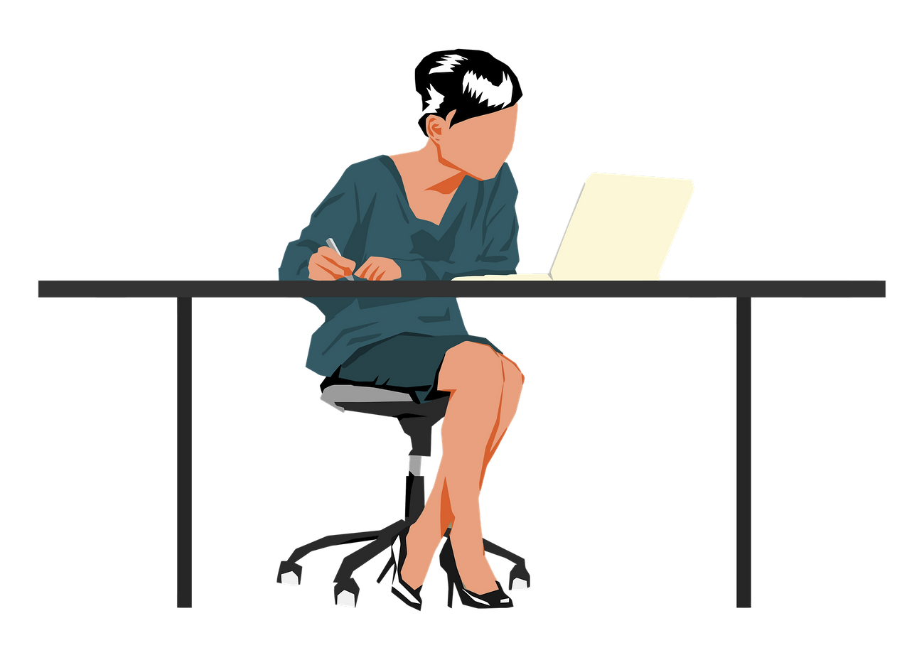 Businesswoman working png sticker, job