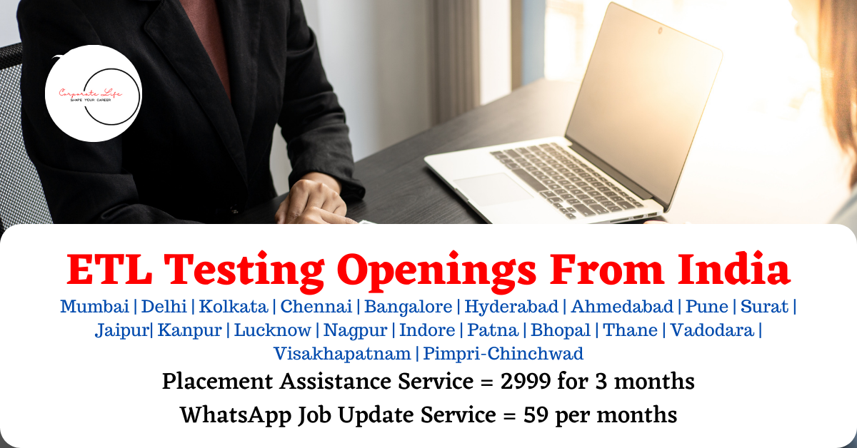 ETL Testing Openings From India